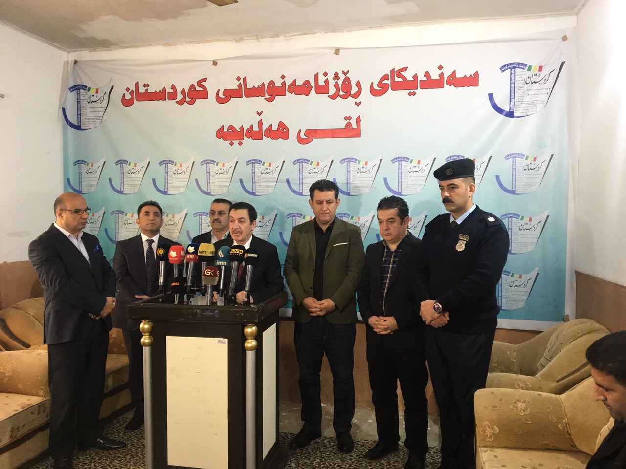 وفد مجلس النقابة يزور فرع حلبجة