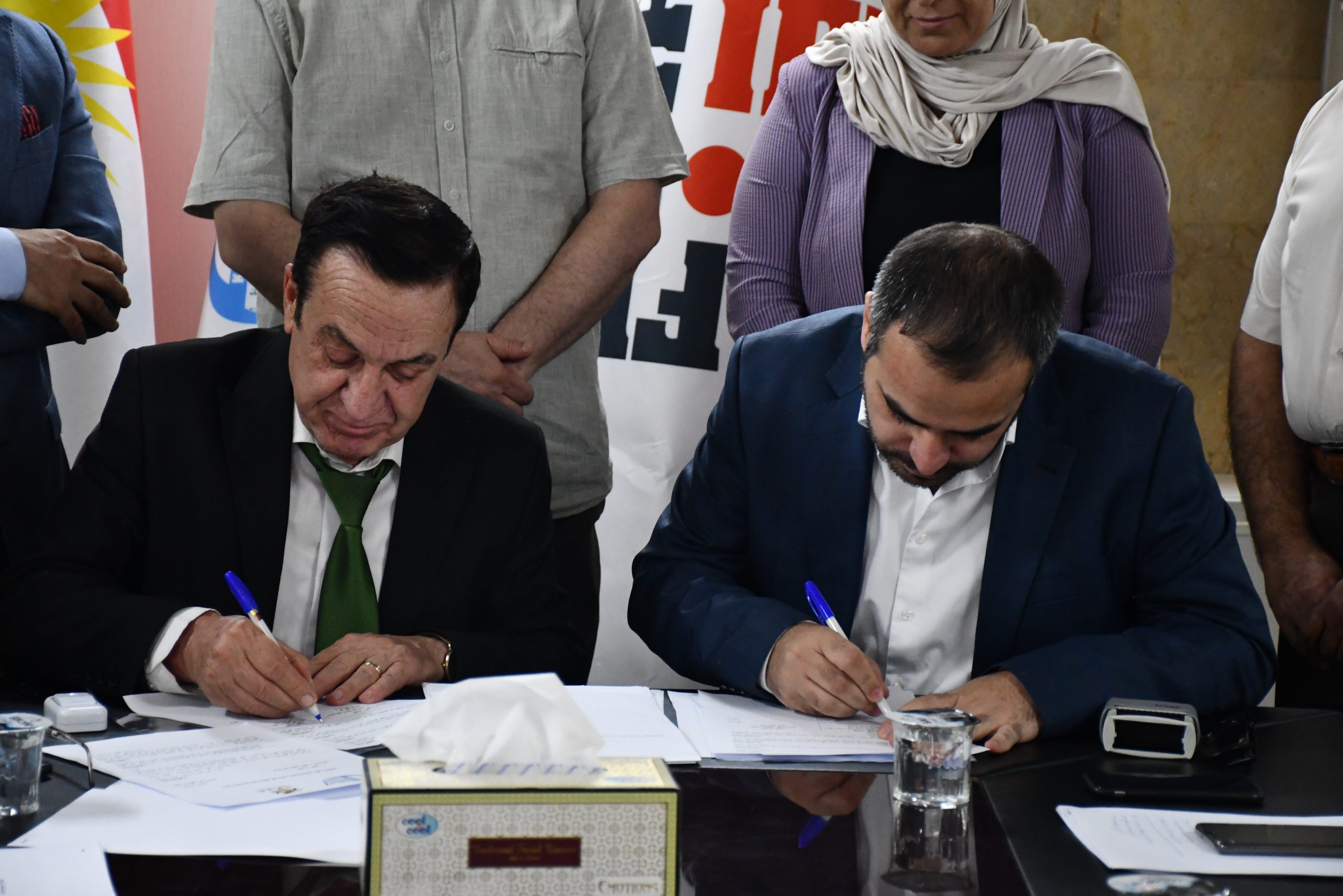 نقابة صحفيي كوردستان توقع مذكرة تفاهم مع شبكة صحفيي كورد سوريا
